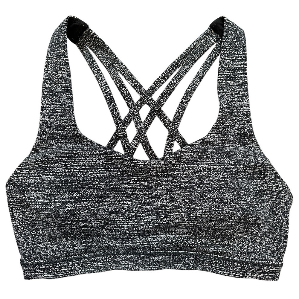 Lululemon Free To Be Serene Bra Size 6 | Salt  Alpine White Black - Picture 7 of 14